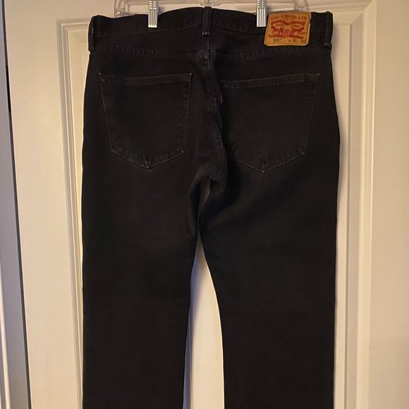 NWOT Levi’s 501 ORIGINAL FIT MEN'S JEANS BLACK SIZE W36 L30 - Picture 5 of 7